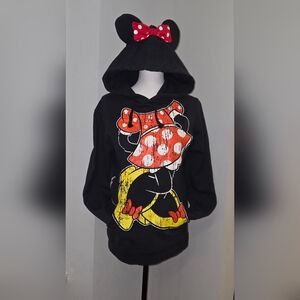 Disney Black and Red Mickey Mouse Hoodie Sweatshirt